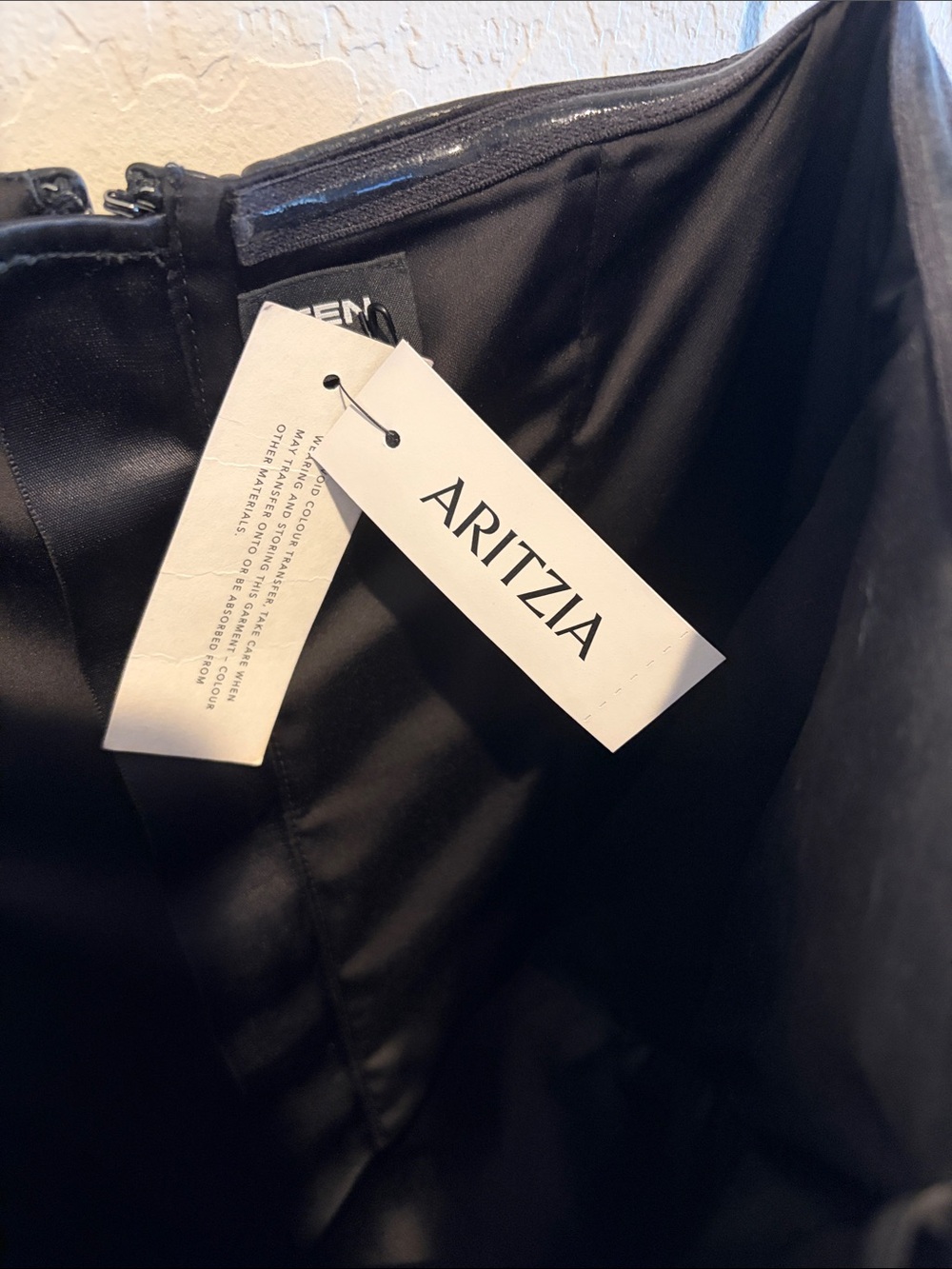Aritzia Black Faux Leather strapless top - Picture 8 of 8
